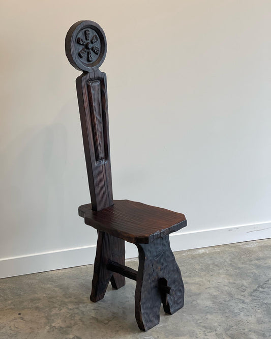 - Rustic Hand Carved Timber Stool