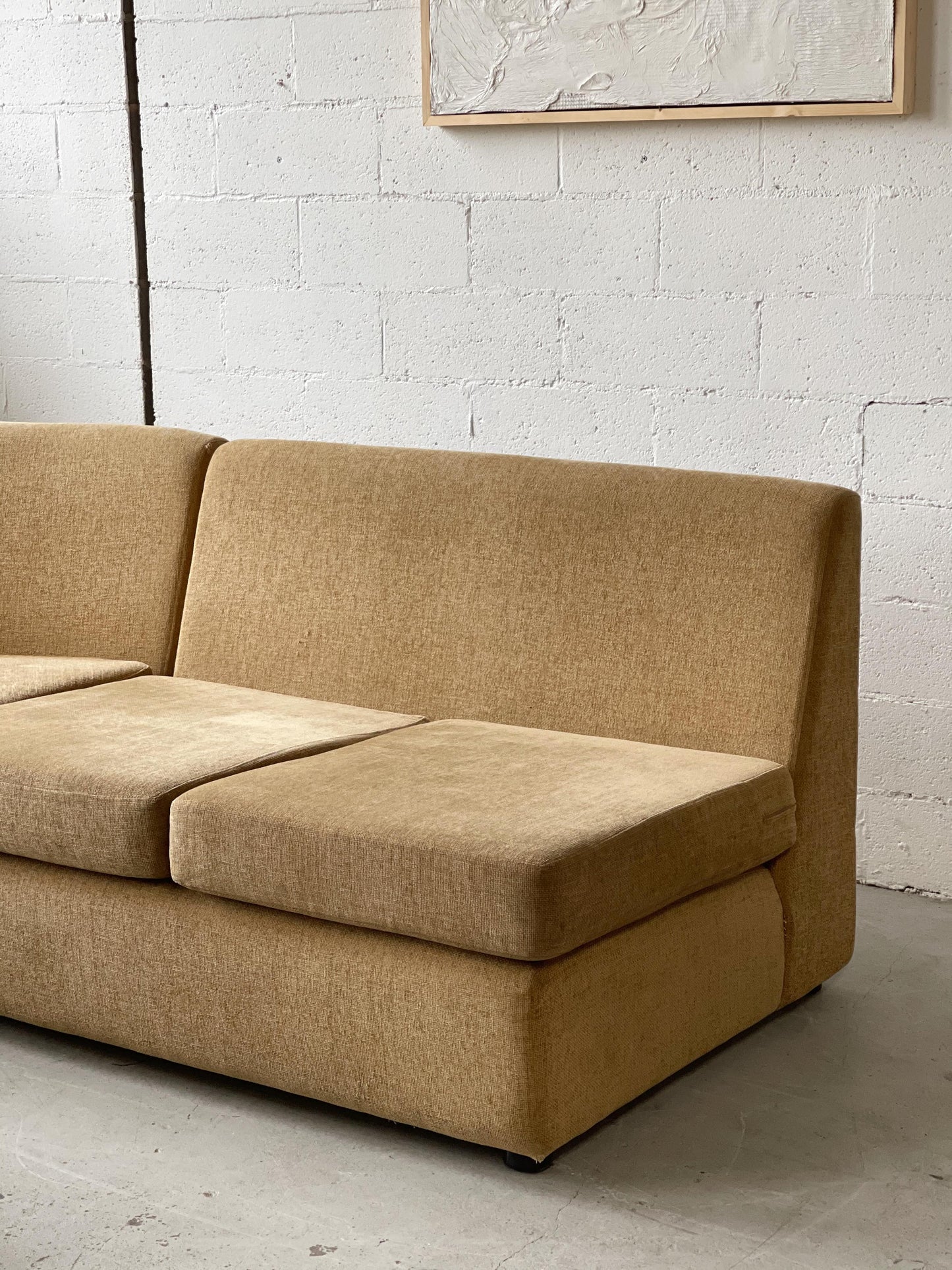 Curved Modular Sofa with Ottoman