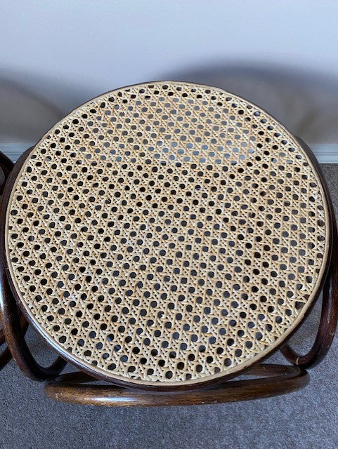 - Bentwood Rattan Stool - One Available