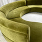 - Bespoke Olive Velvet Curved Modular Sofa