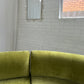 - Bespoke Olive Velvet Curved Modular Sofa
