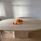 Vintage Oval Travertine Dining Table