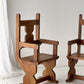 Antique Hand Carved Wooden Chair - Two Available