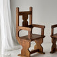 Antique Hand Carved Wooden Chair - Two Available