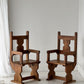 Antique Hand Carved Wooden Chair - Two Available