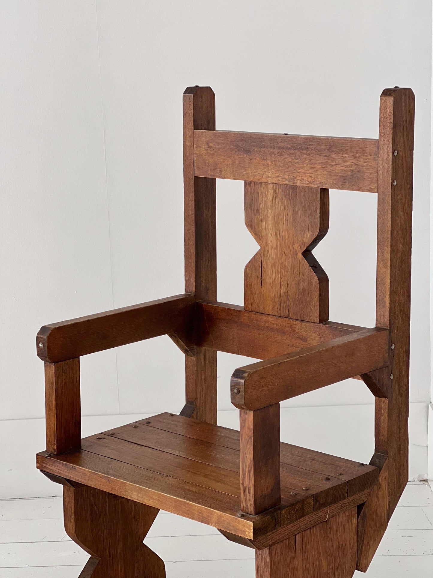 Antique Hand Carved Wooden Chair - Two Available
