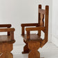 Antique Hand Carved Wooden Chair - Two Available