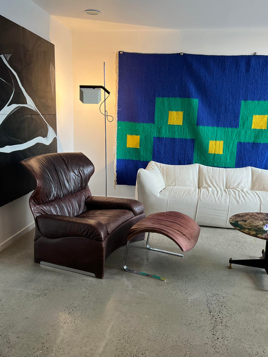 Giovanni Offredi Vela Alta Armchair with Ottoman