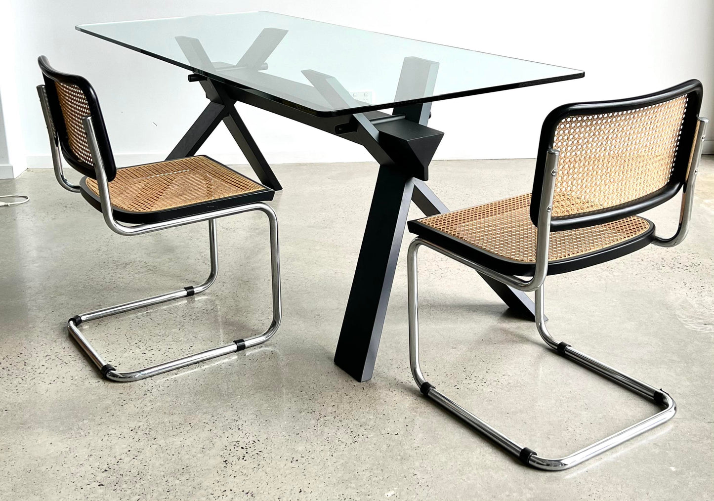 La Piana Italian Glass Table by Alfredo Simonit and Giorgio Del Piero for Bross