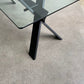 La Piana Italian Glass Table by Alfredo Simonit and Giorgio Del Piero for Bross