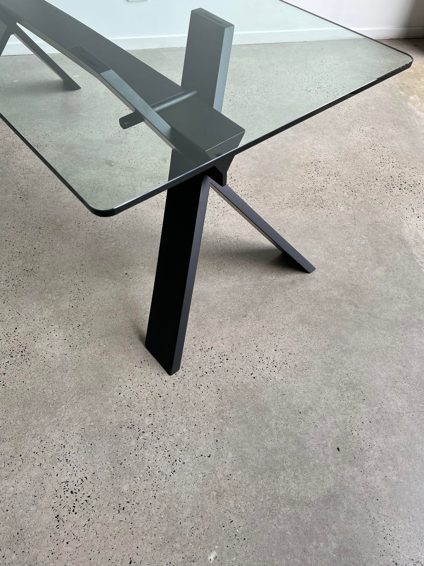 La Piana Italian Glass Table by Alfredo Simonit and Giorgio Del Piero for Bross
