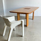 - Mid Century Modern Blonde Walnut Timber Italian Dining Table, 1970