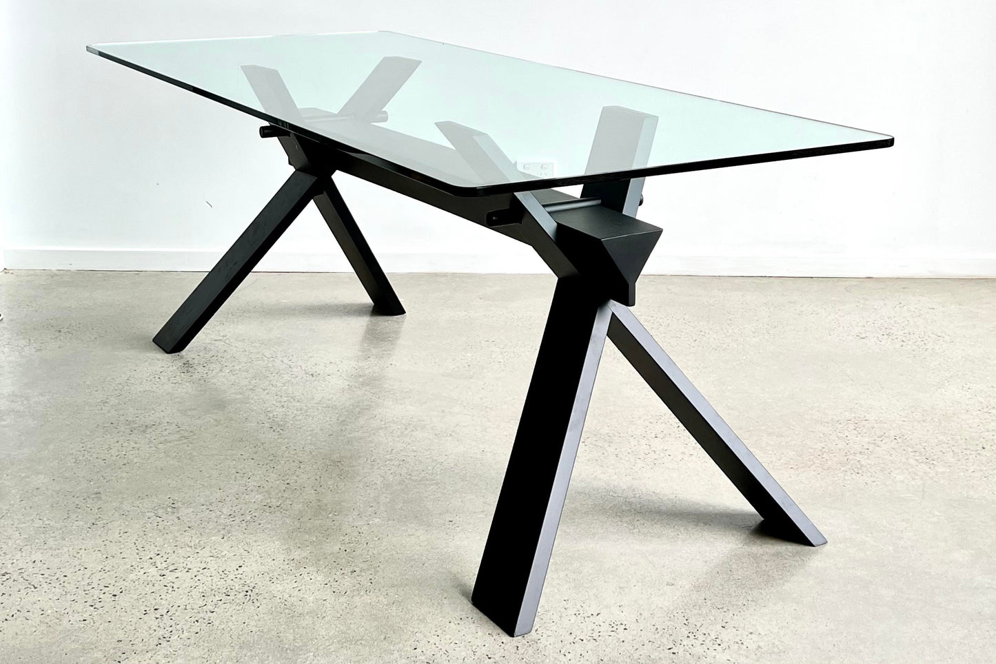 La Piana Italian Glass Table by Alfredo Simonit and Giorgio Del Piero for Bross