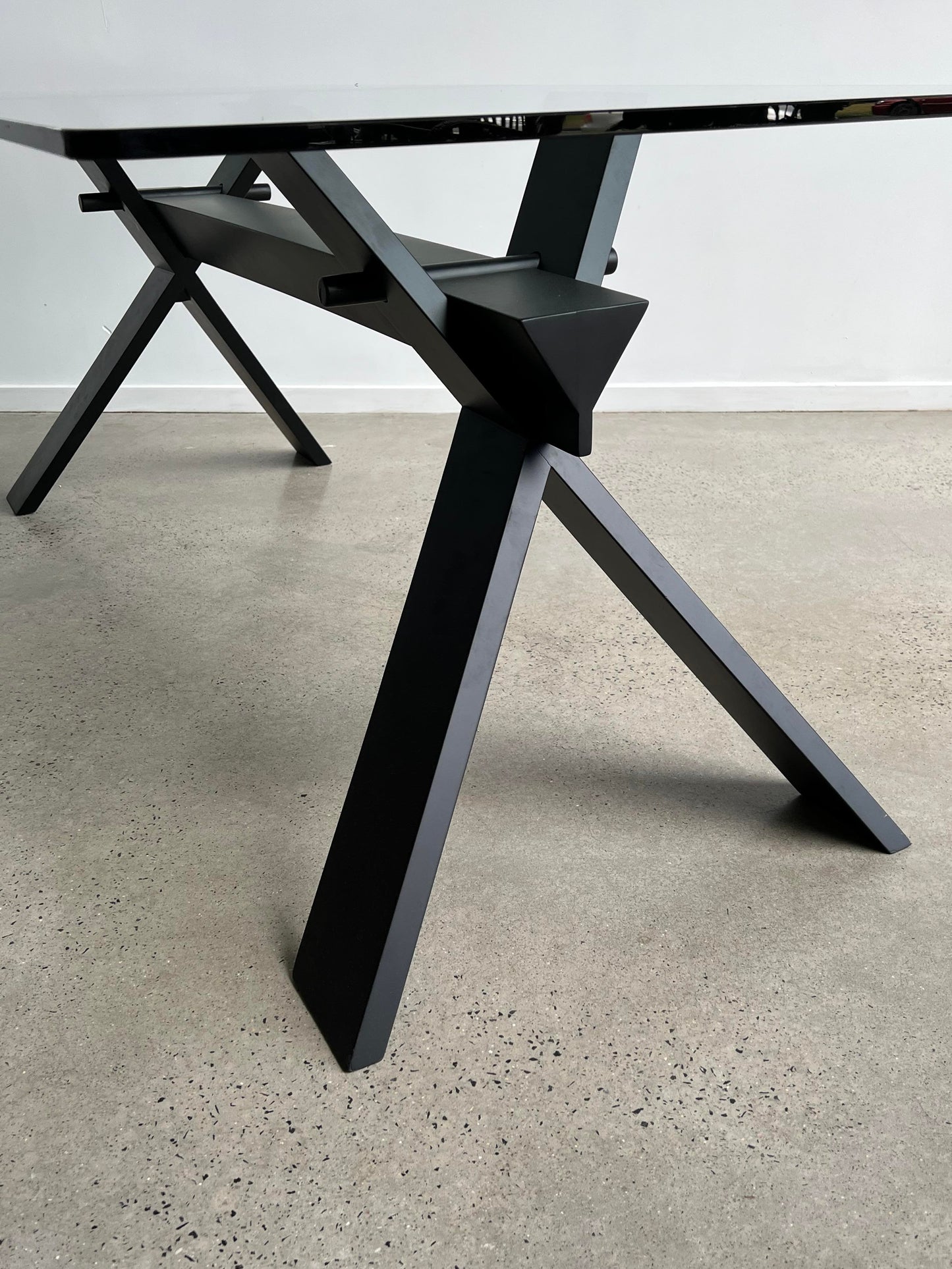 La Piana Italian Glass Table by Alfredo Simonit and Giorgio Del Piero for Bross