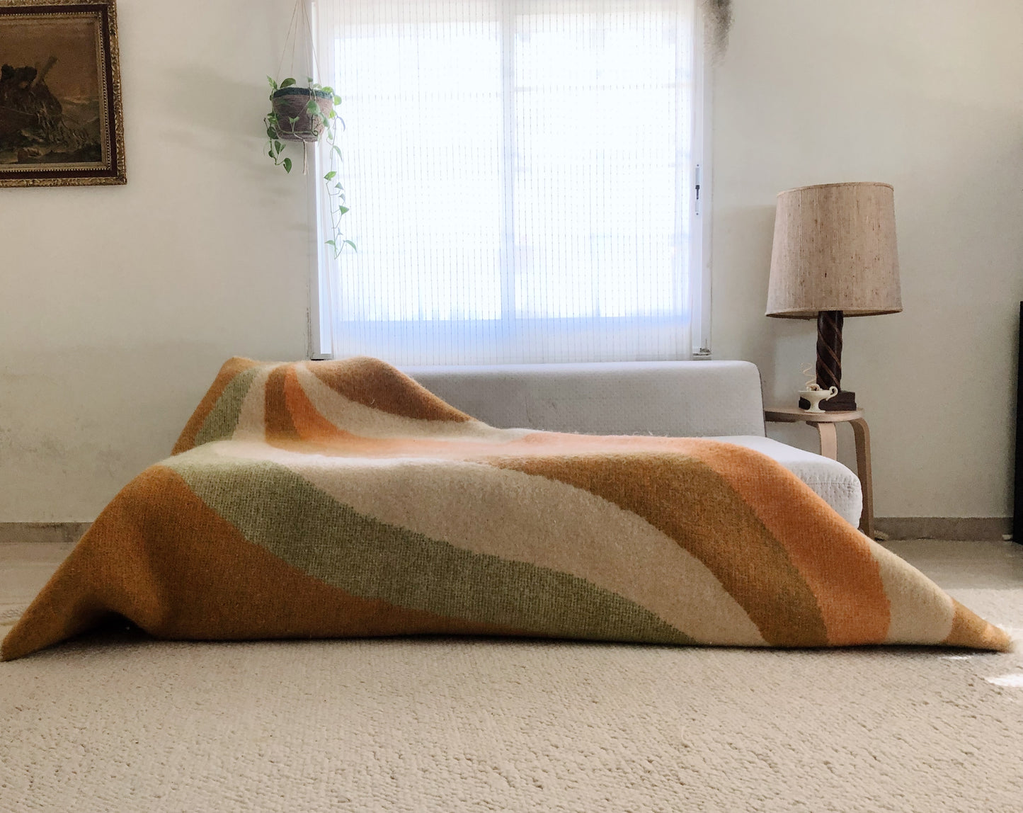 - Vintage Handmade Swirl Reversible Rug