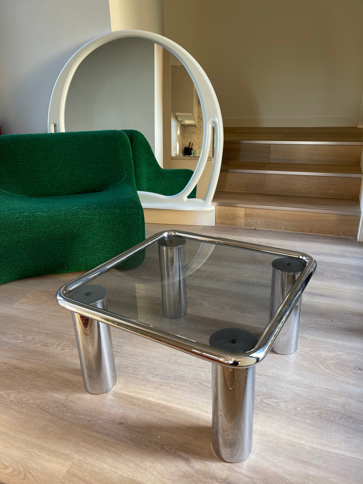 - Tubular Chrome Coffee Table