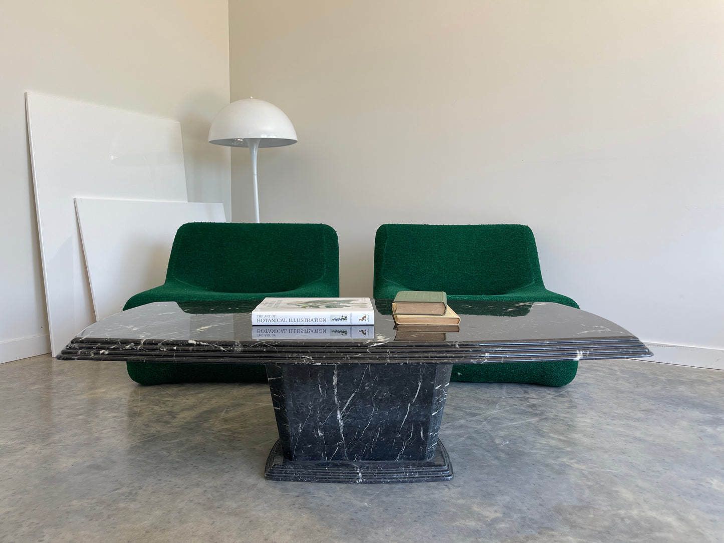 - Large Italian Black Marble Coffee Table
