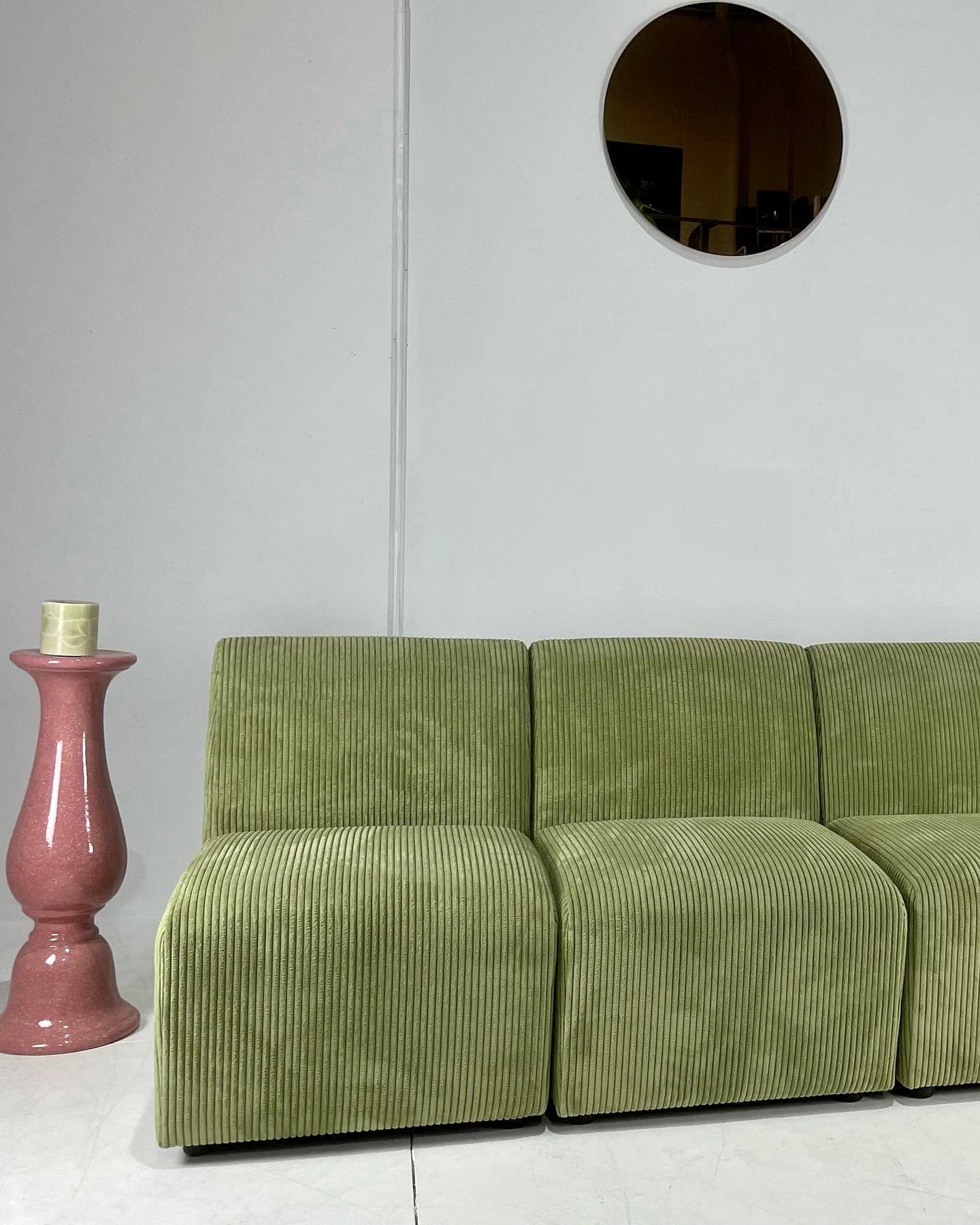 - Green Corduroy Lounge Chair - Four Available