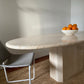 Vintage Oval Travertine Dining Table