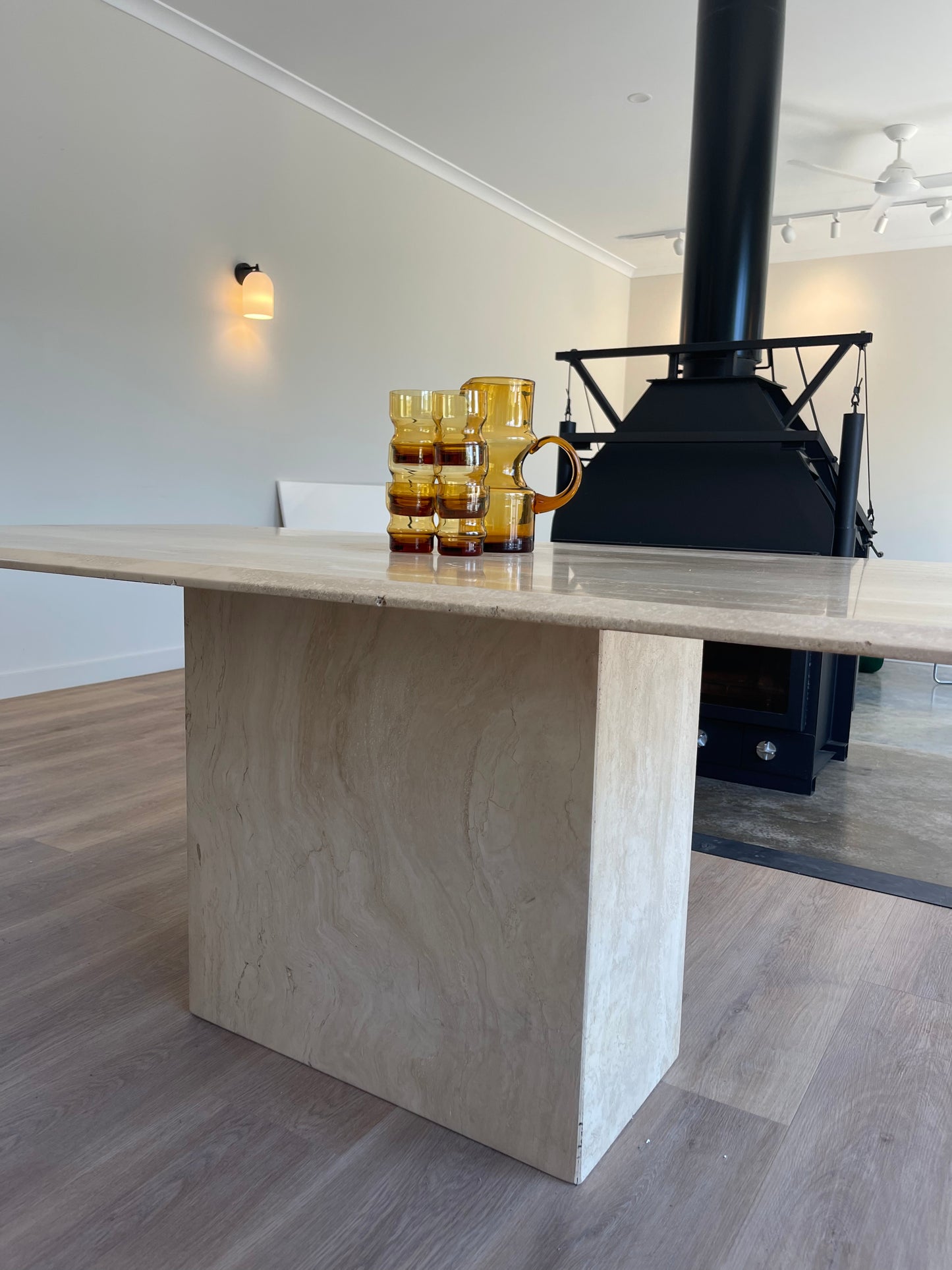 - Travertine Dining Table