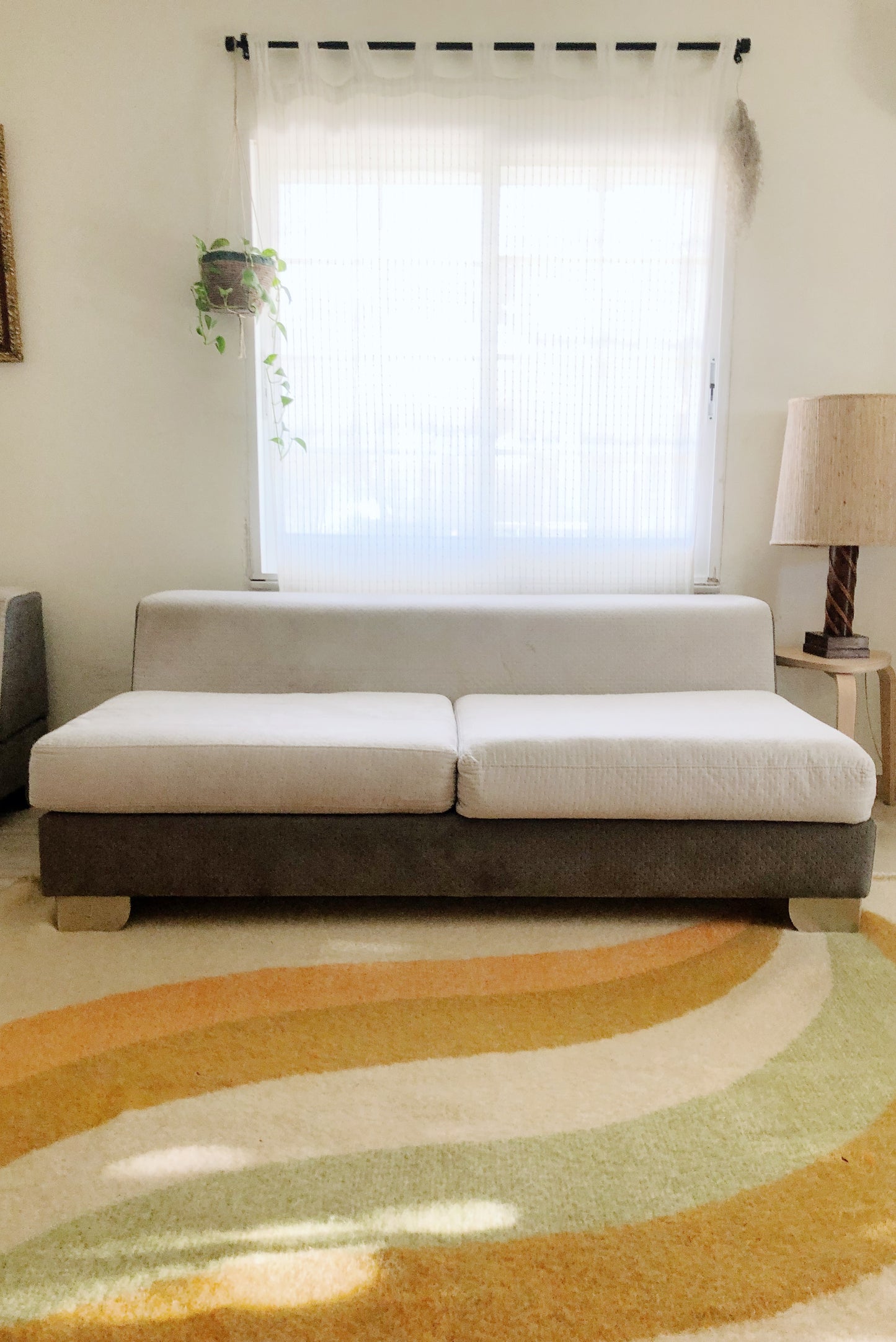 - Vintage Handmade Swirl Reversible Rug