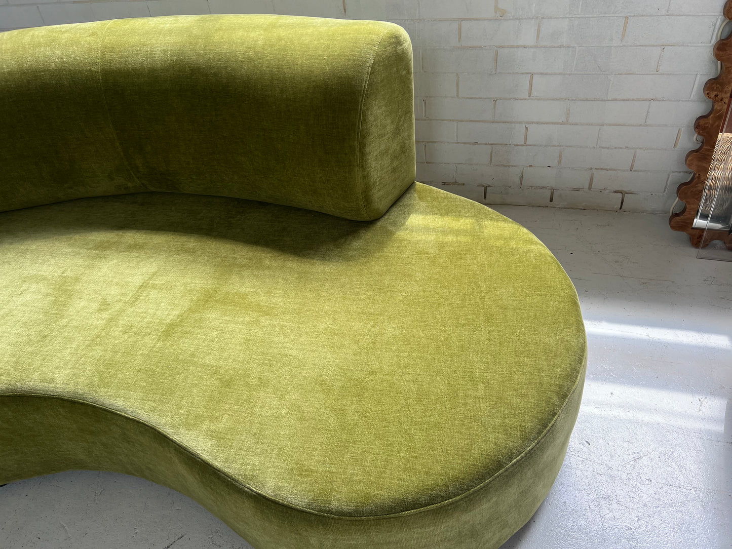 - Bespoke Olive Velvet Curved Modular Sofa