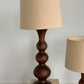 Large Curved Wooden Lamps - Two Available