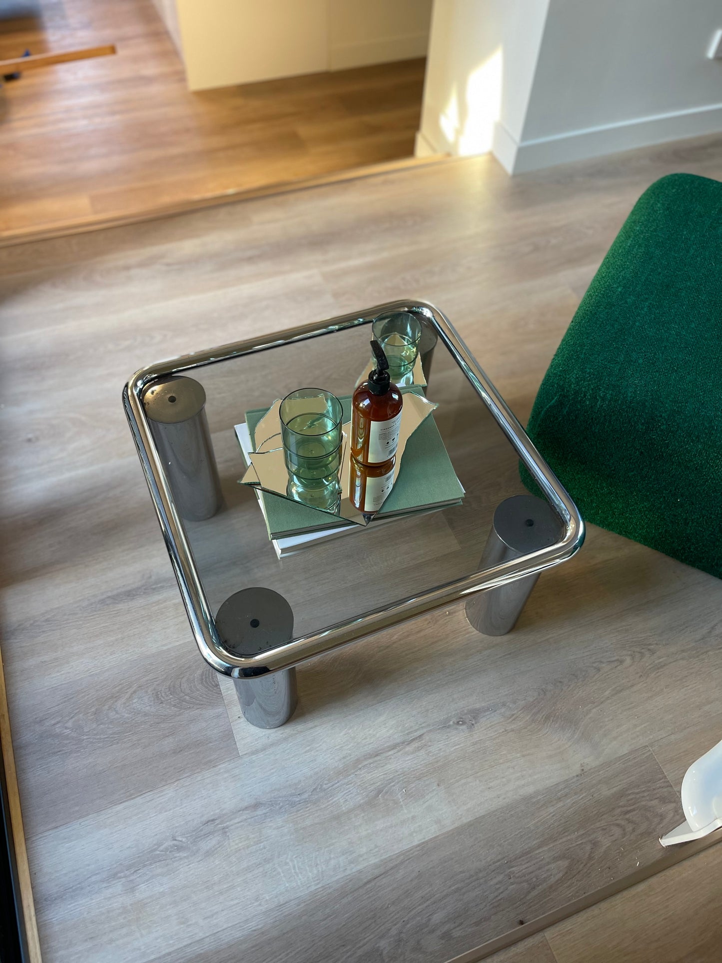 - Tubular Chrome Coffee Table