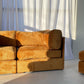 - Burnt Amber Three Piece Modular Sofa