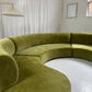 - Bespoke Olive Velvet Curved Modular Sofa
