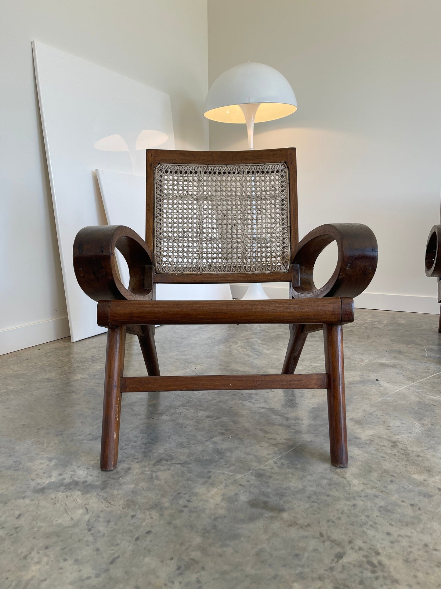 - Vintage Burmese Teak and Rattan Easy Chair - Four Available