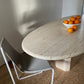 Vintage Oval Travertine Dining Table