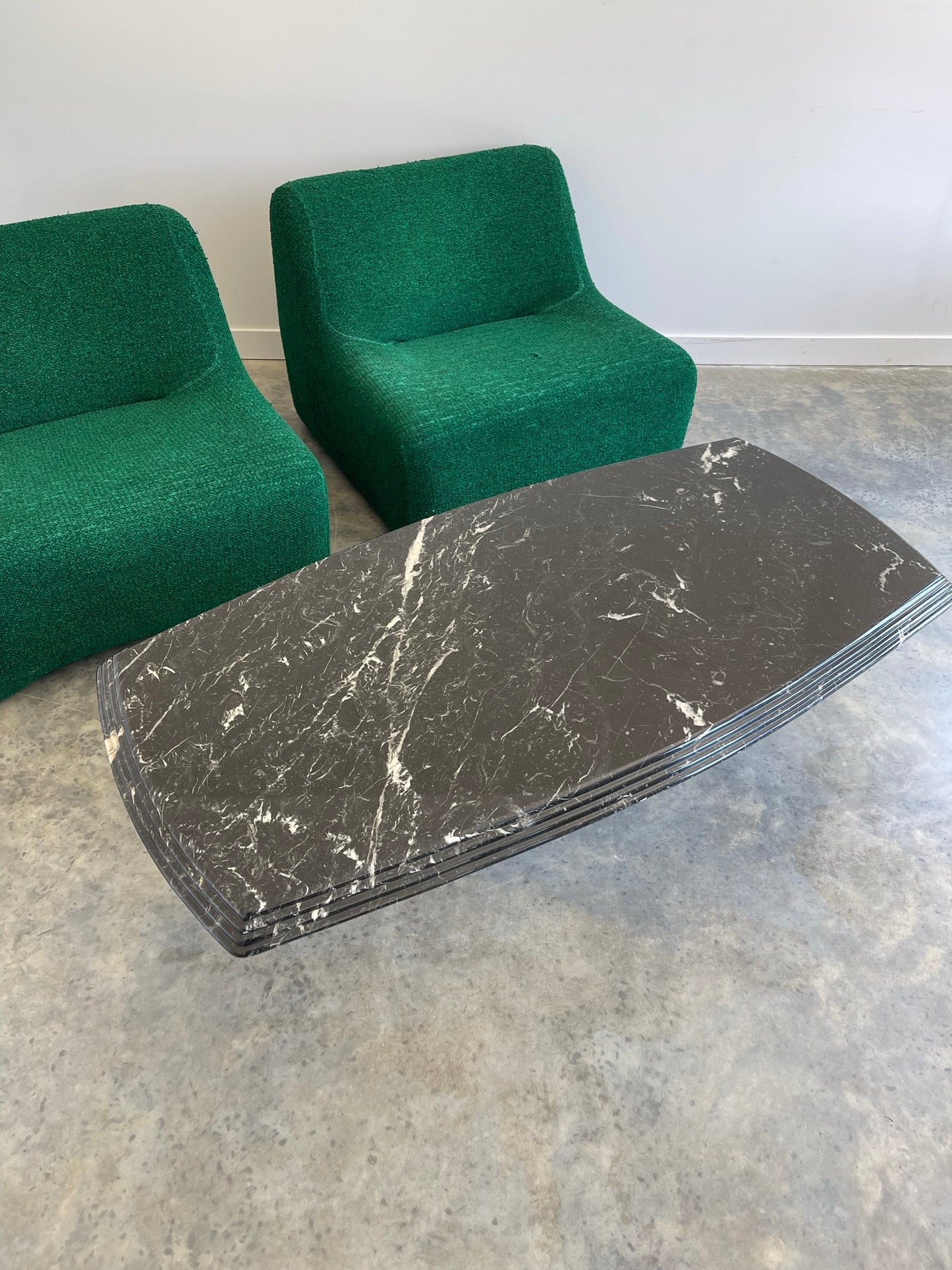 - Large Italian Black Marble Coffee Table
