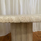 Round Unfilled Travertine Dining Table