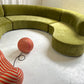 - Bespoke Olive Velvet Curved Modular Sofa