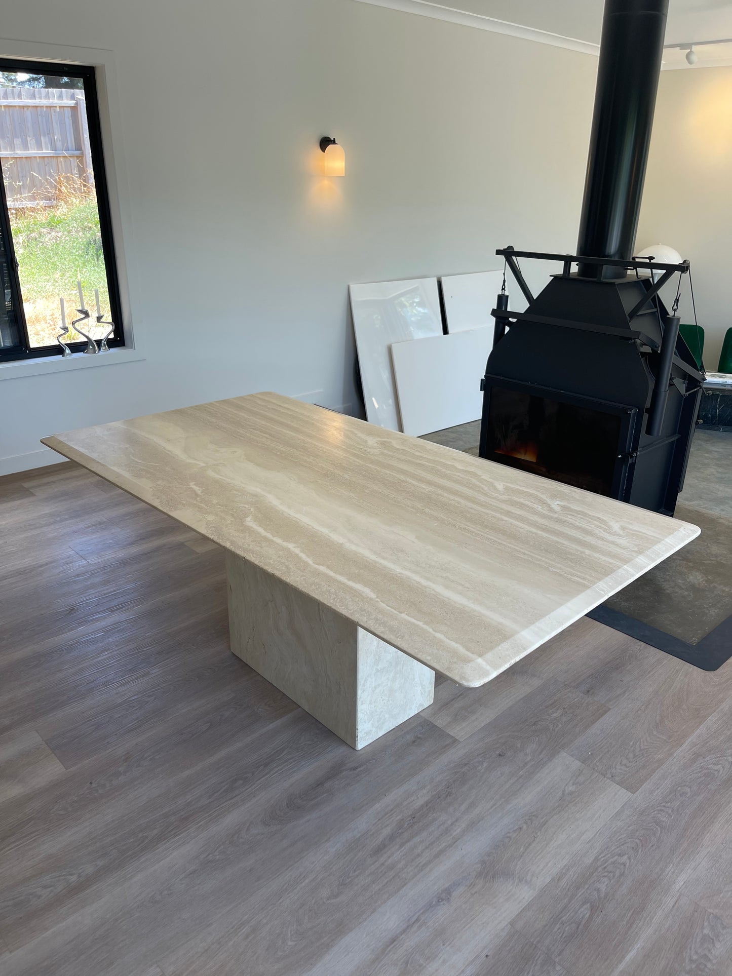 - Travertine Dining Table