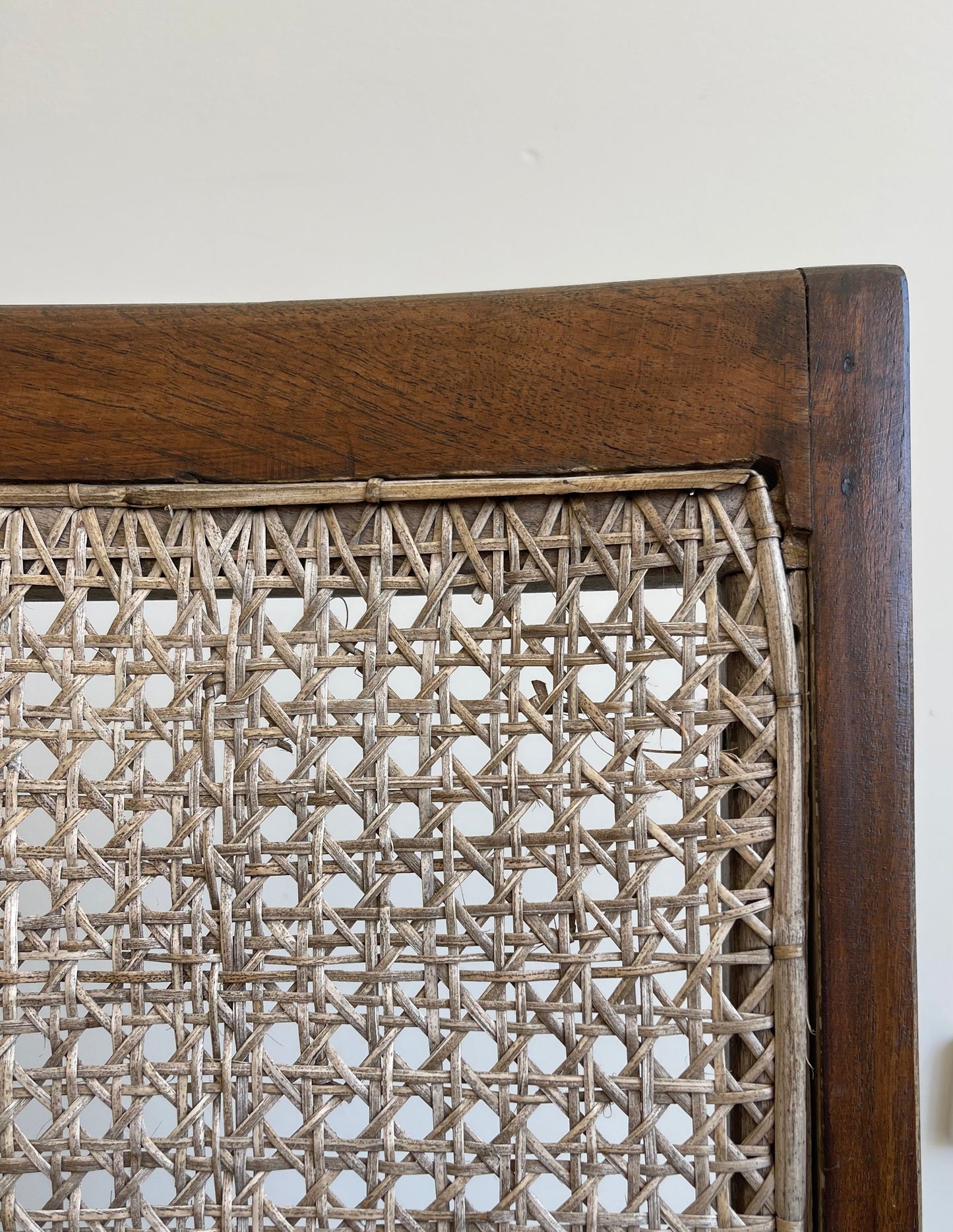 - Vintage Burmese Teak and Rattan Easy Chair - Four Available