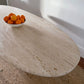 Vintage Oval Travertine Dining Table