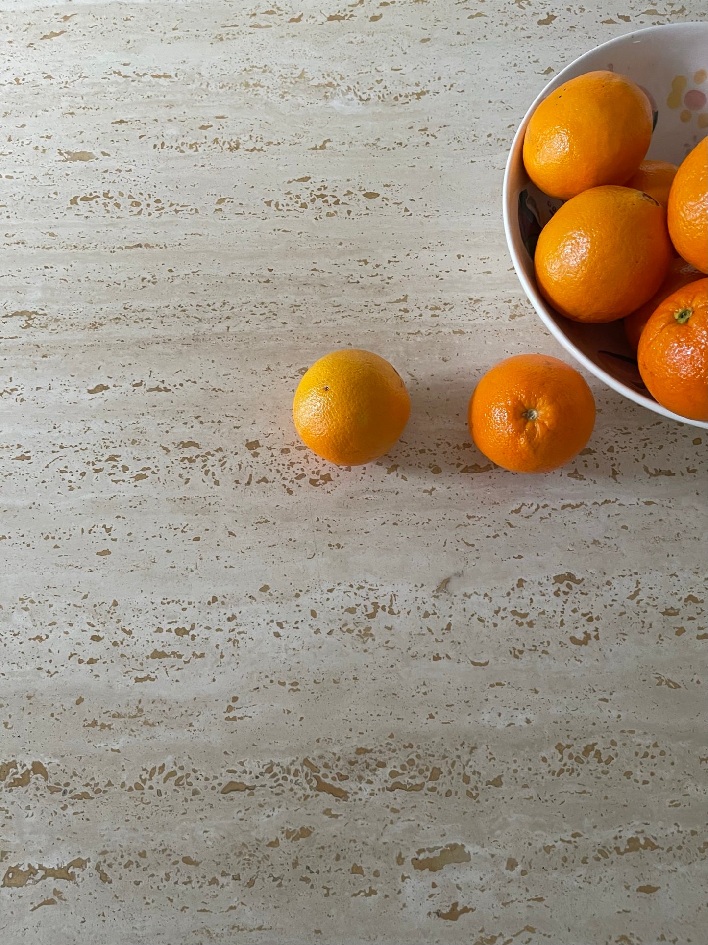 Vintage Oval Travertine Dining Table