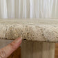 Round Unfilled Travertine Dining Table