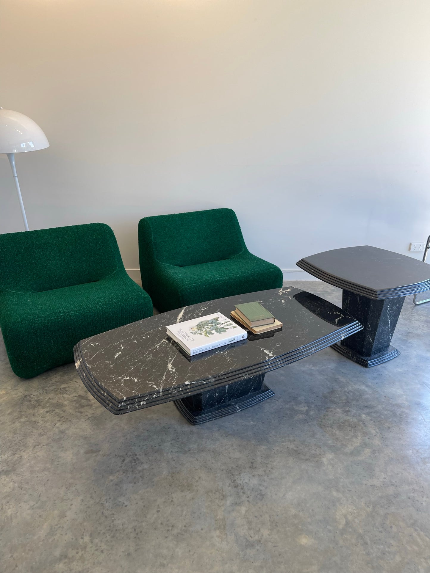 - Large Italian Black Marble Coffee Table