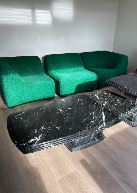 - Large Italian Black Marble Coffee Table