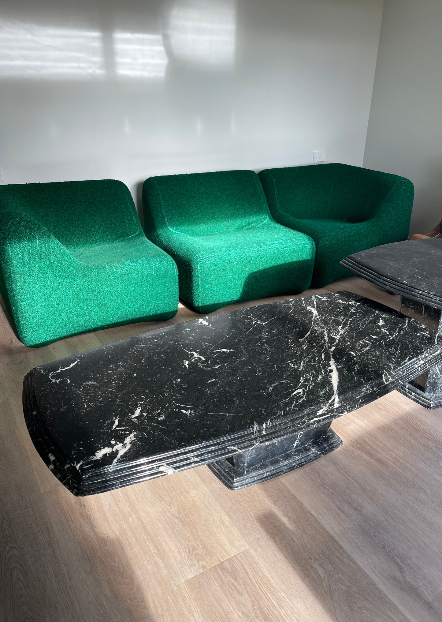 - Large Italian Black Marble Coffee Table