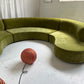 - Bespoke Olive Velvet Curved Modular Sofa
