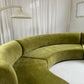 - Bespoke Olive Velvet Curved Modular Sofa
