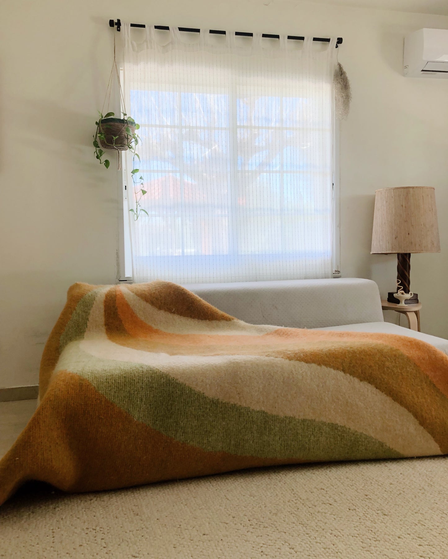 - Vintage Handmade Swirl Reversible Rug