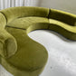 - Bespoke Olive Velvet Curved Modular Sofa
