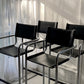 - Set of Two Italian Mart Stam Cantilever Chrome Leather Bar Stools