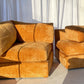 - Burnt Amber Three Piece Modular Sofa