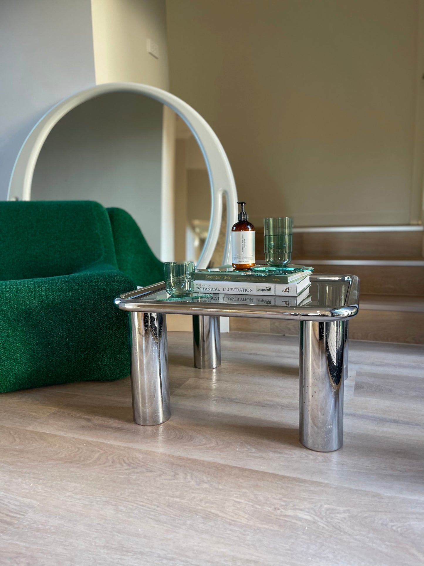 - Tubular Chrome Coffee Table